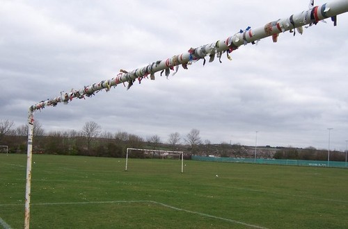 Photo 6x4 festooned goal - photo,